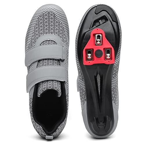 Image of Unisex Road Bike Cycling Shoes Compatible with Peloton Shimano SPD Bike Riding Shoes for Men Women, 3 Straps, Pre-Installed Delta Cleats for Indoor Outdoor Cycling Biking