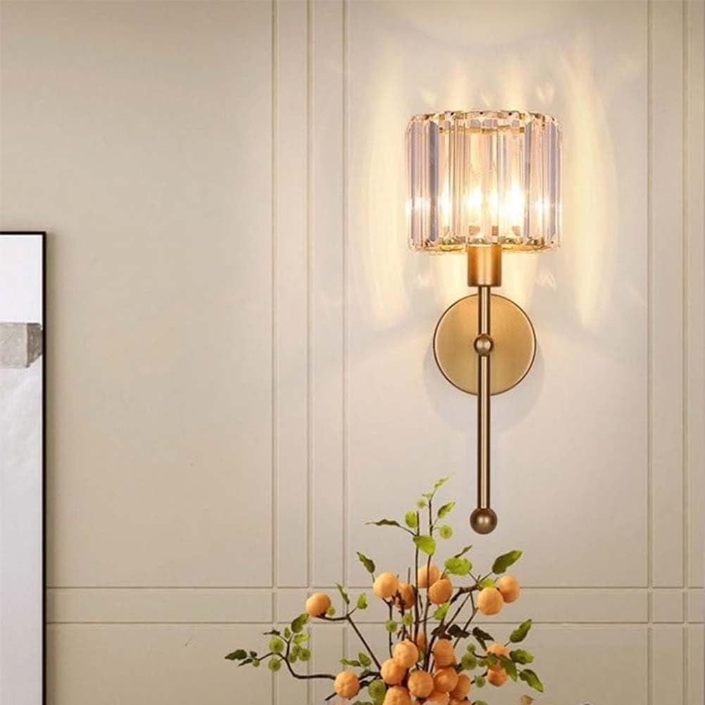2 Stück Gold Kristall Wandleuchte Akku Retro Wandlampe Dimmbar Fernbedienung Ohne Stromanschluss Wandleuchten lnnen Glas USB Aufladung Nachttischlampe Vintage Batteriebetrieben Leselampe Wand