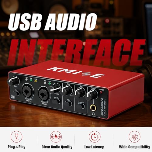 Kmise USB Audio Interface, Computer Recording Audio Interfaces with 48V Phantom Power for Recording, Studio Quality Sound, Compatible with Guitarists, Vocalists, Podcasters (USB Type-C) by Kmise - Image 6
