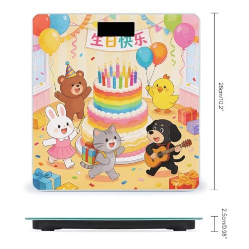 Báscula digital cuerpo Happy Birthday hasta 180kg miniatura 2