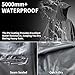 TENPLAY 3-in-1 Camping Rain Poncho,Lightweight,Hooded,Waterproof,3 in 1 Rain Poncho with Pocket,Unisex Raincoat for Men,Women,Reusable Shelter & Ground Sheet for Hiking,Camping,Outdoor(Black）