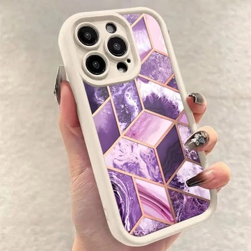 Coque en silicone motif marbre pour iPhone 16 Pro Max finition luxe