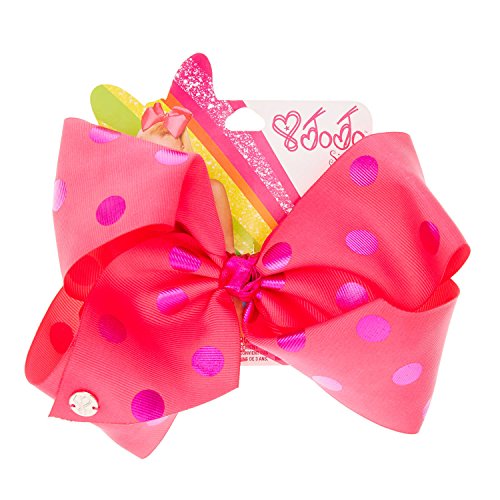 Claire's Girl's JoJo Siwa Large Pink & Purple Polka Dot Hair Bow