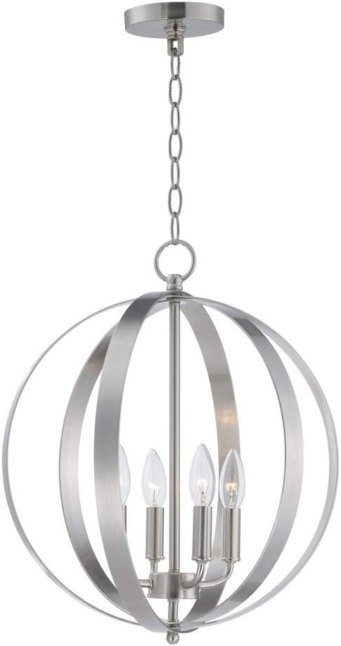Maxim Provident-Four Light Pendant-16 Inches Wide by 19 inches high-Satin Nickel Finish -Traditional Installation