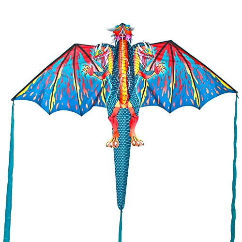 Windnsun Supersized Three-Headed Dragon 3D Nylon Kite, 76 Inches Wide #TOP1