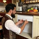CHZDPP Porte a Libro Anta avvolgibile Personalizzabile per mobili, Ante a Scomparsa con Guida per armadietti, per mobili TV, toelette e cantinette Vino