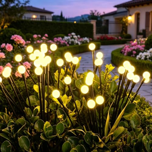 Image of Leisure world Solar Firefly Lights, 6 Pack, IP65 Garden Stake Lights