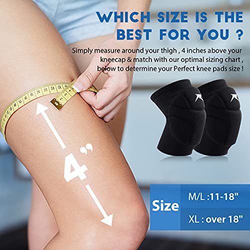 Volleyball Knee Pads,Knee Compression Sleeve Support For Men Women With High Protection Pads,Professional Grade Knee Pads For Running,Meniscus Tear,Acl,Arthritis,Joint Pain Relief #TOP5