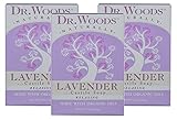 Dr. Woods Exfoliating Lavender Bar Soap with Organic Shea Butter, 5.25 oz (Pack of 3)