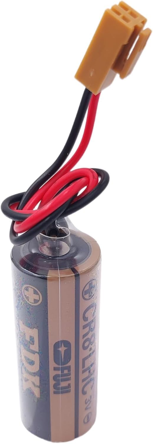 CR8.LHC Ersatz-Akku für Fuji FDK CR8-LHC SPS-Controller, 3 V, 2600 mAh, nicht wiederaufladbar, mit braunem Stecker, 10 Stück