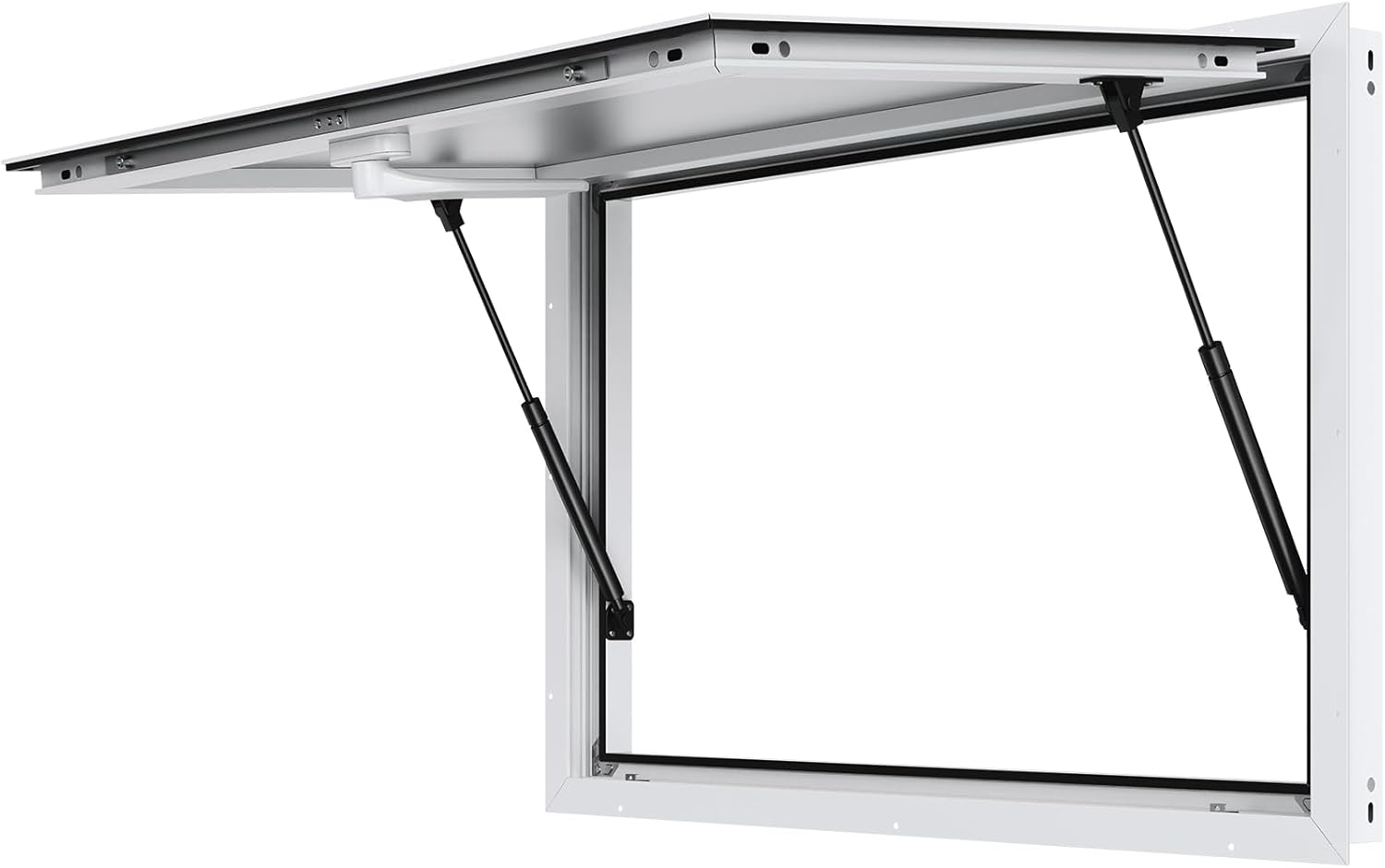 VEVOR Concession Window for Food Truck 48 x 36 Inch, Concession Stand Serving Window Door with Double-Point Fork Lock, Concession Awning Door Up to 85 Degrees for Food Trucks, Glass Not Included