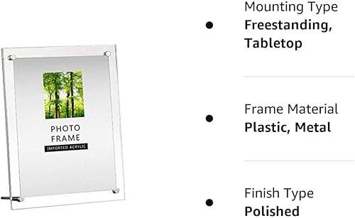 Miniatura 7 de Marco de fotos acrílico moderno - Escritoriode pie libre (6 x 8)