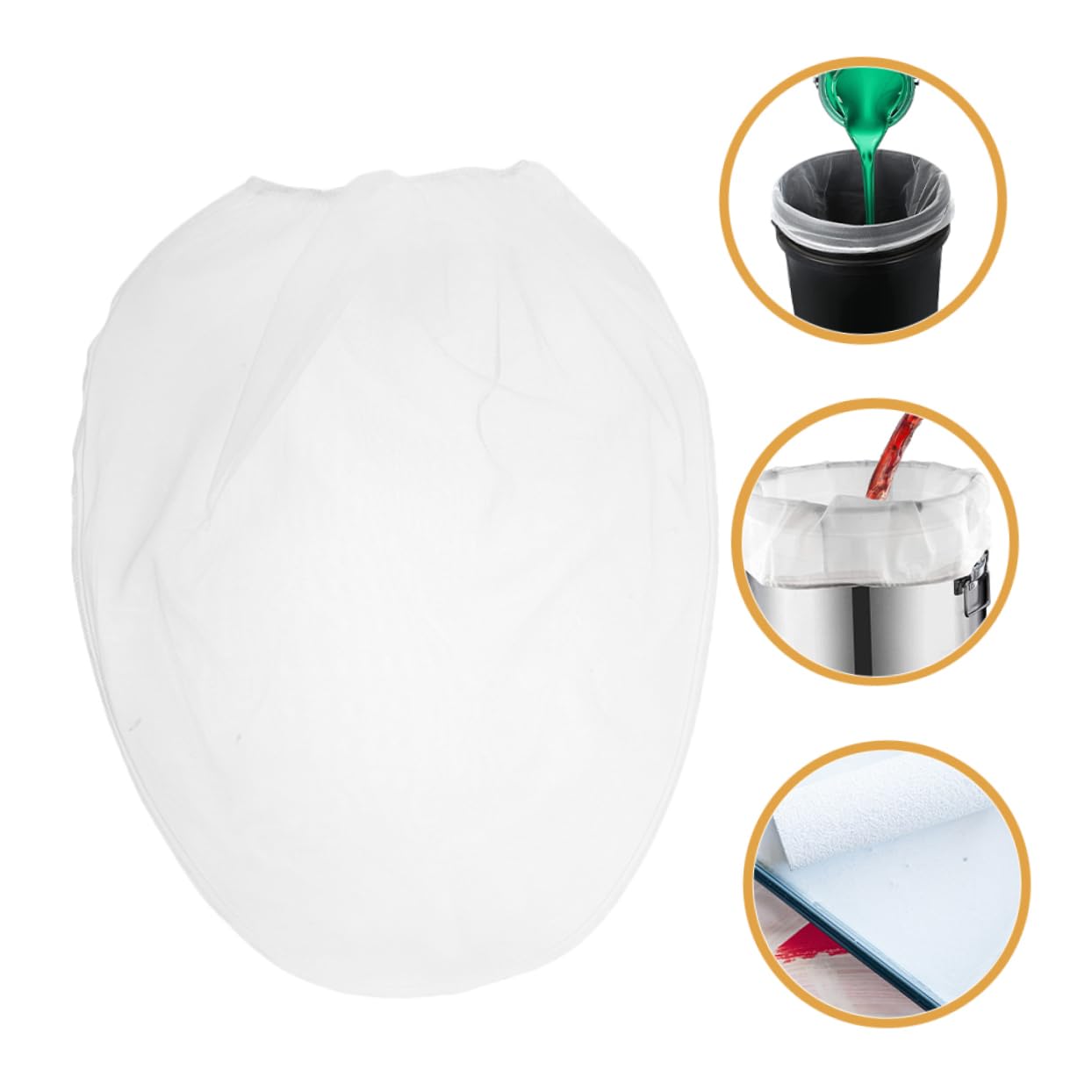6 Pack Paint Strainer Bags, 2 Gallon Polyester Filter Bags