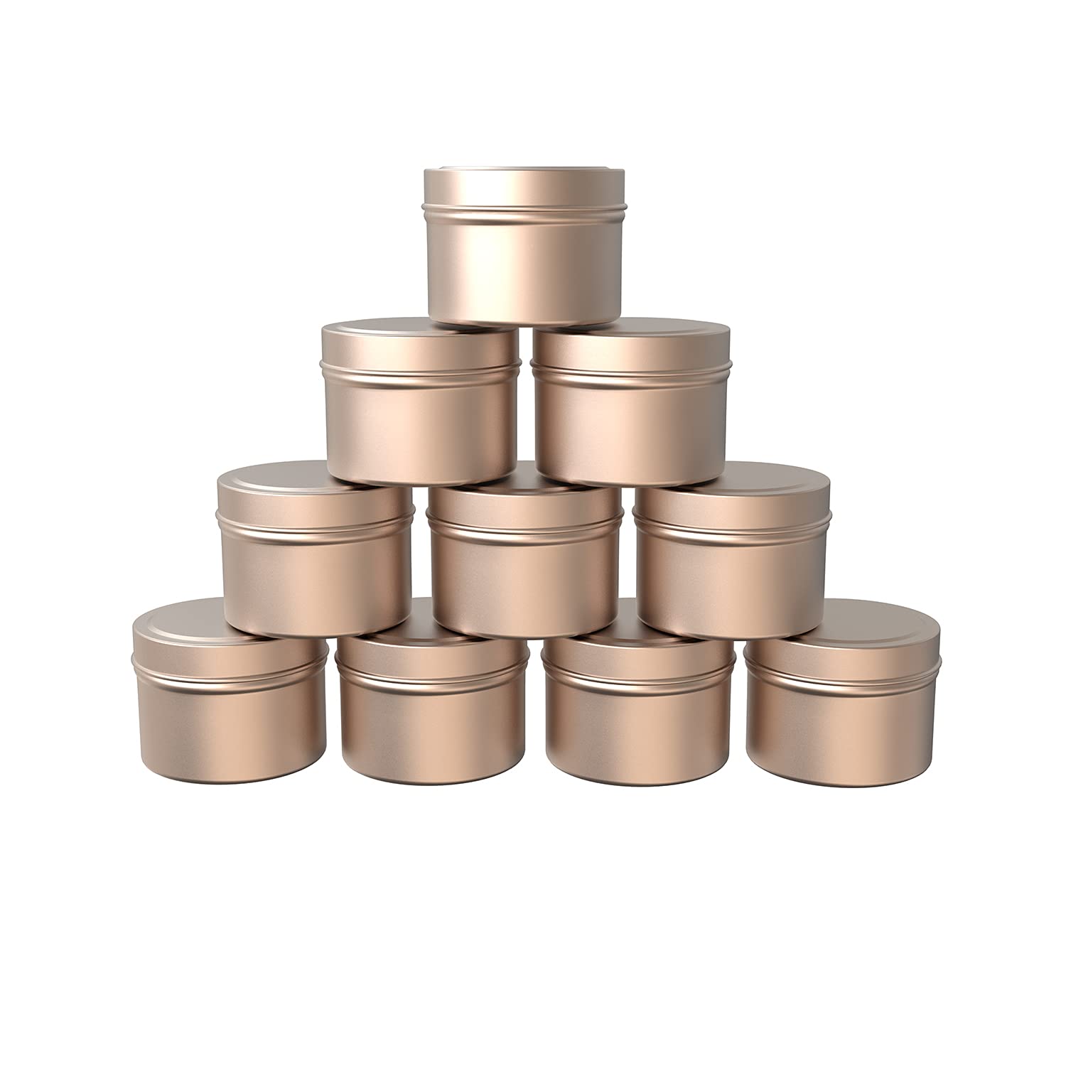 4 Ounce Candle Tin Jars in Bulk, Reusable Metal Jar Candle Containers with Lid for DIY Candle Making, Arts & Crafts, Storage, and More, 10 Pack