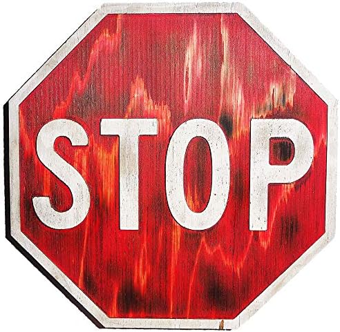 Amazon.co.jp: ビンテージ木製看板 STOP (ストップ) (BIG) : 文房具 