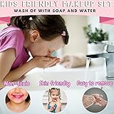 Lubibi Unicorn Makeup Sets For Girls, 21PCS Kids Washable Make Up Starter Kit With Unicorn cosmetic bag, Children Princess Pretend Games Toys Presents,Gifts For Girls Age 3 4 5 6 7 8 9 10 Year Old - Image 7