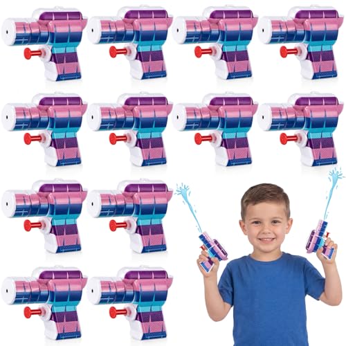Jenaai 12 Pack Video Game Party Favors Water Guns for Kids Gamer Birthday Party Supplies Mini Squirt Toys Goodie Bag Stuffers Classroom Rewards Pool Beach Summer Toys