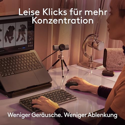 Logitech MX Anywhere 3S for Mac, kompakte kabellose Bluetooth-Maus, 8K-DPI-Abtastung auf jeder Fläche, leise Klicks, USB C, kabellose Maus für MacBook Pro, MacBook Air, iMac, iPad - Hellgrau 4