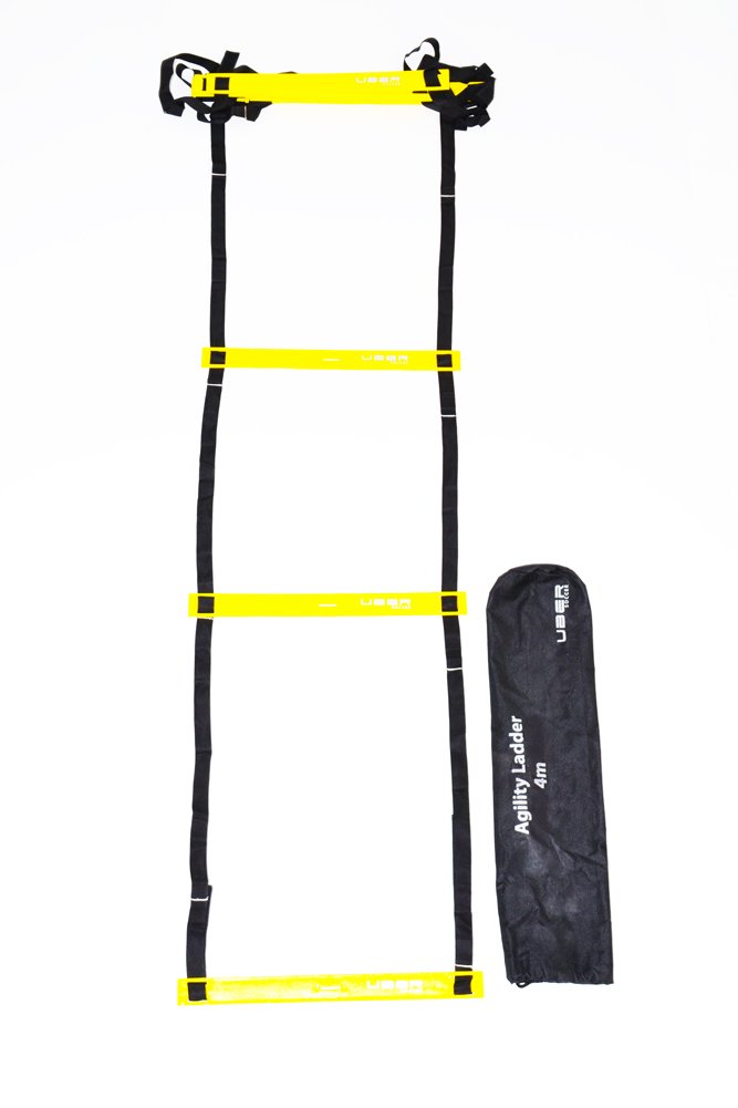 Uber SoccerSpeed and Agility Training Ladder - Pro - Adjustable Plastic Rung - 13 Feet
