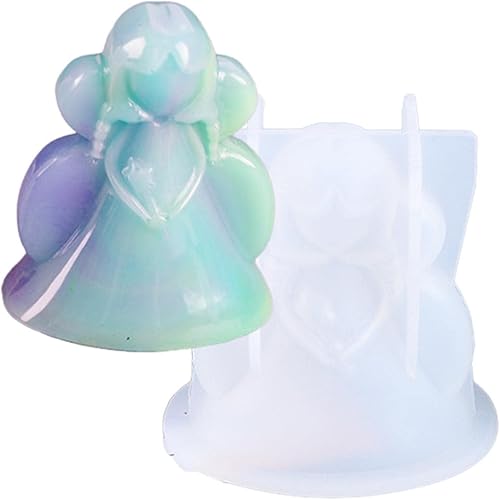 Miniatura 6 de Molde de vela de ángel 3D, molde de resina de silicona de hada, molde de jabón, herramienta de decoración de pasteles, vela de resina, manualidades,