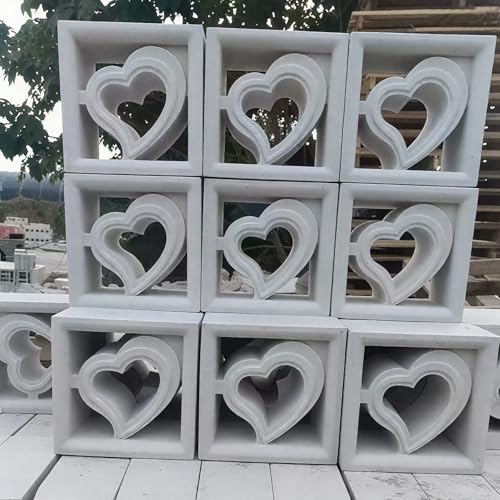 MWYZGMOLD Concrete Hollow Brick Mold,Concrete Wall Block Molds,Easy Demolding Concrete Molds,Lightweight Reusable Cement Block Molding Tool for Construction,Landscaping and Road Projects(brick2085)
