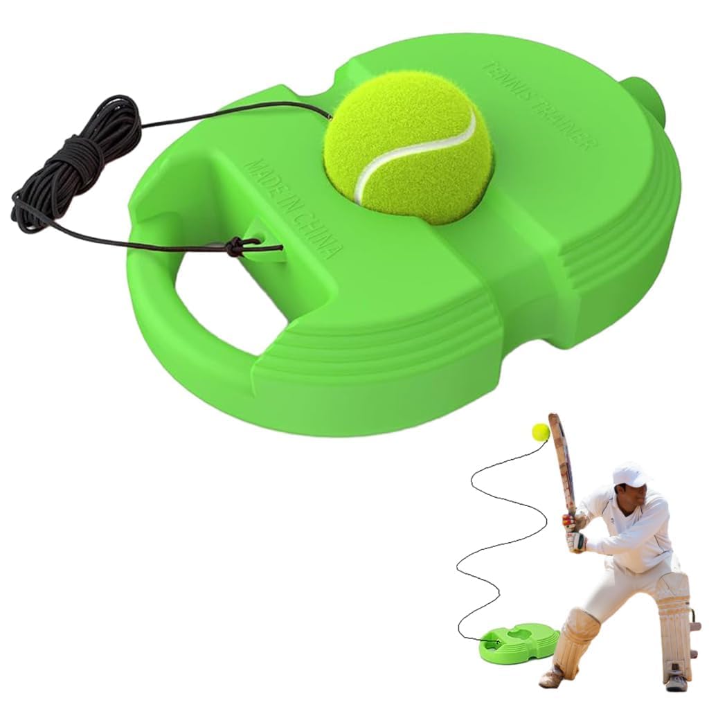 DECKLINE® Tennis Trainer Rebound Ball with String Solo Tennis Trainer Set Self Practice with String Cricket Rebound with Rope Fill uitable for Beginners Sport Exercise