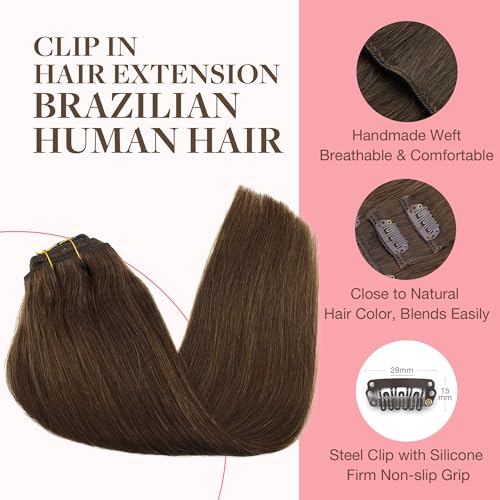 image for GOO GOO Clip in Hair Extensions Real Human Hair, Remy Human Hair Exten
