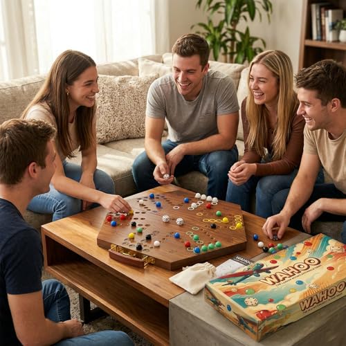 Juego de Mesa Wahoo de Madera Plegable para 6 Jugadores miniatura 5
