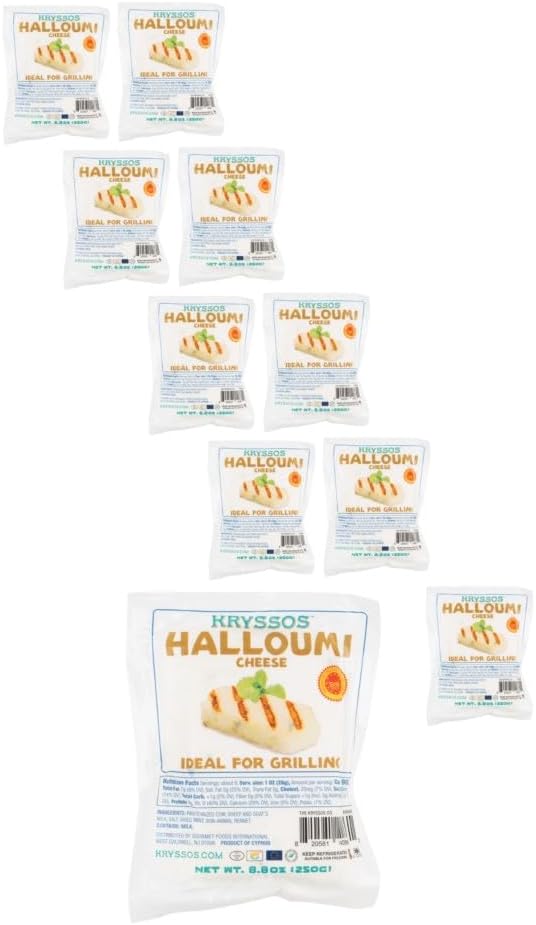 Kryssos Halloumi Cuts, 8.8 OZ, 10 Pack