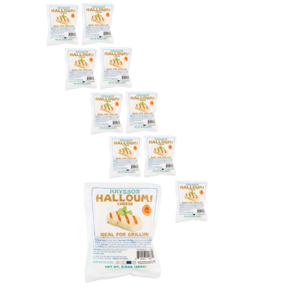 Kryssos Halloumi Cuts, 8.8 OZ, 10 Pack