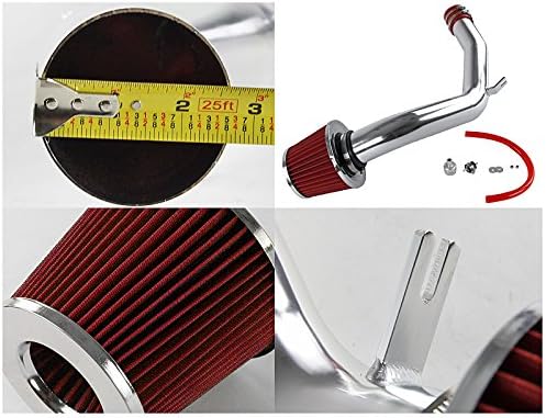 Spec-D Tuning AFC-GLF99L4RD-AY Fit VW Gold Jetta MK4 1.8T 2.0L Cold Air Intake+Red Filter System Kit