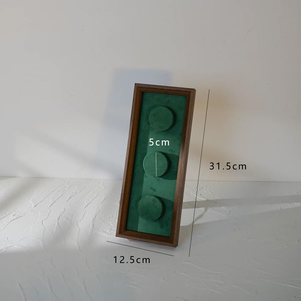Stojak na biżuterię Velvet Jewelry Display Stand Wooden Framed Holder
