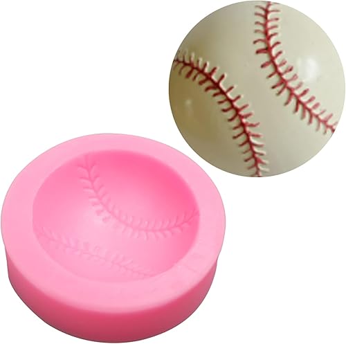 Miniatura 8 de Molde de silicona para fútbol, 4 unidades, para béisbol, baloncesto, tenis, chocolate, fondant, para decoración de pasteles, azúcar de caramelo,