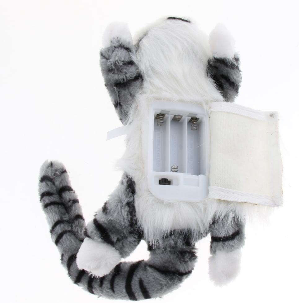 Electric Rolling Cat Toy Model Toy, Grey, 26x13x8cm