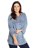 Leo & Nicole Women's Plus-Size Cowl Neck Pullover Sweater with Bell Sleeve