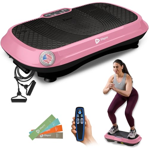 Image of Lifepro Waver Vibration Plate Exercise Machine - High-Intensity Vibration Plate for Lymphatic Drainage - Full-Body Workout Vibrating Platform with Loop Bands - Fitness Equipment for Strength & Toning