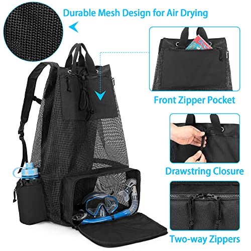 Fasrom Xl Scuba Gear Bag, Mesh Dive Backpack For Snorkel Gear, Black (Empty Bag Only, Patent Design) #TOP2