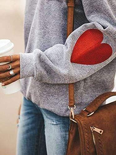 Love Heart Dog Paw Sweatshirts Dog Mom Pullover Tops Women Long Sleeve Sweater Blouse - Image 5