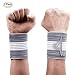 Liveup SPORTS Wrist Compression Strap and Support, Wrist Support Brace with Elastic Bandage Wraps for Weightlifting Tennis Tendonitis Arthritis Therapy (L/XL(Pair))