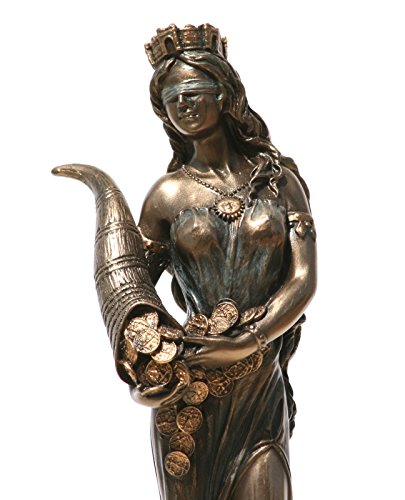 Statue Déesse Fortune Tyche Luck Fortuna Sculpture Figurine 7.28" Cover