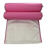Gcxzb Schwimmreifen Bild Aufblasbarer Ring Schwimmen Ring Erwachsene Wasser Übergroße Schwimmreihe mit Net Hängematte Strand Klapprückenlehne Aufblasbare Sofa Liegestuhl Bett (Color : Pink)