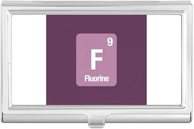 F Fluorine Chemical Element Science Business Card Holder Case Pocket Box Wallet