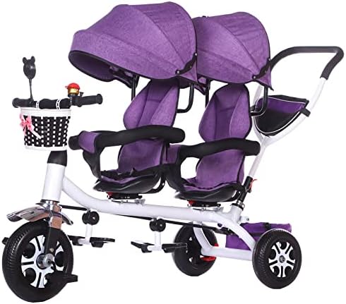 Kids Tricycle,5 in 1 Kids Trike Stroller Bike with Adjustable Push Handle,Removable Canopy,Rotatable Seat,Wheel Brakes,Stroller Bike Gift for Kids Boys Girls Ages 1-6