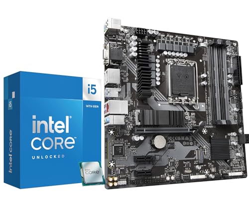 MICRO CENTER CPU Motherboard Combo - Intel i5-14600K 14(6P+8E) Cores up to 5.3 GHz Unlocked Desktop Processor with GIGABYTE B760M DS3H DDR4 lga1700 Micro ATX Motherboard