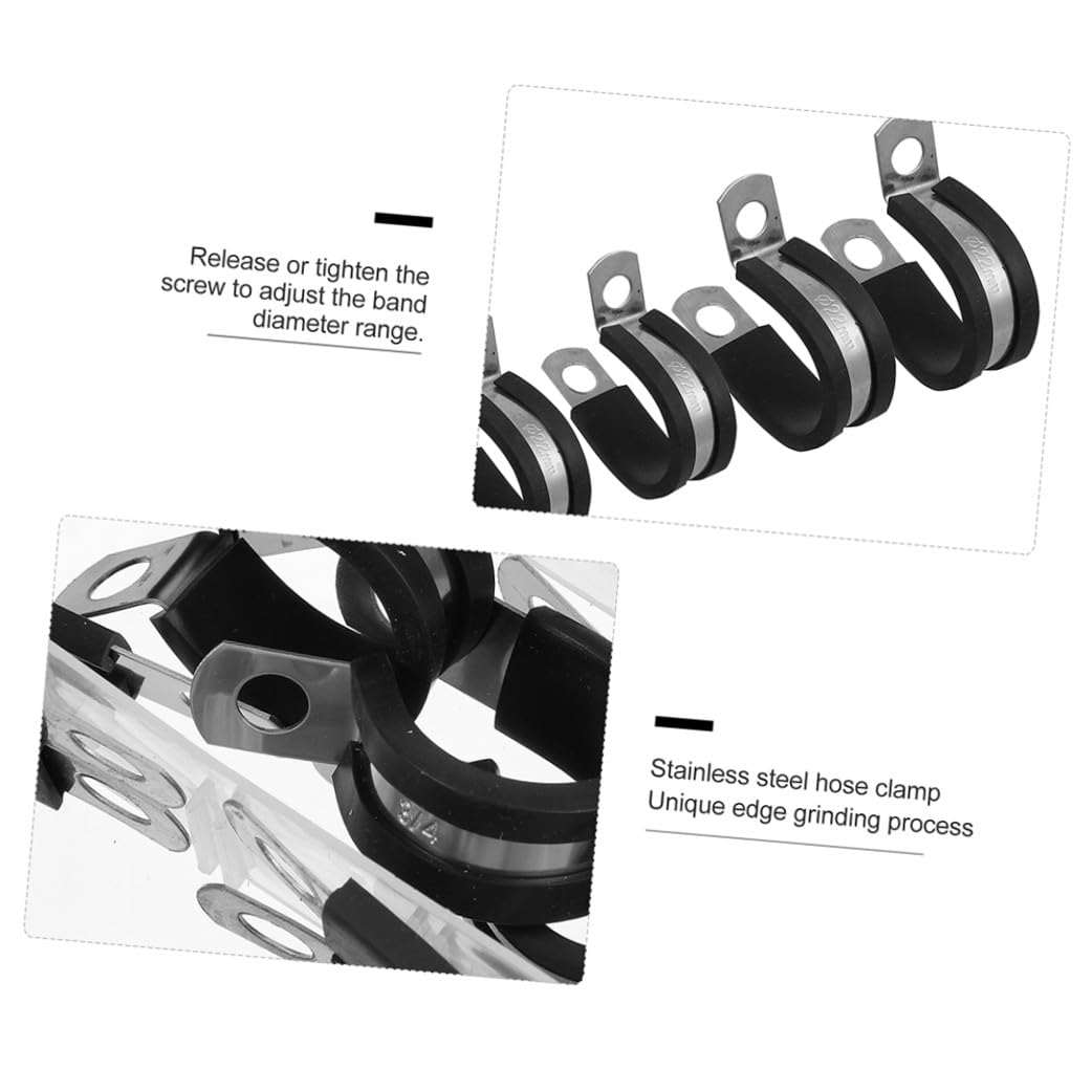Veemoon Colliers De Serrage Pour Tuyaux 45 Pièces Colliers En Forme De R Pour Radiateur Usage Domestique Et Marin