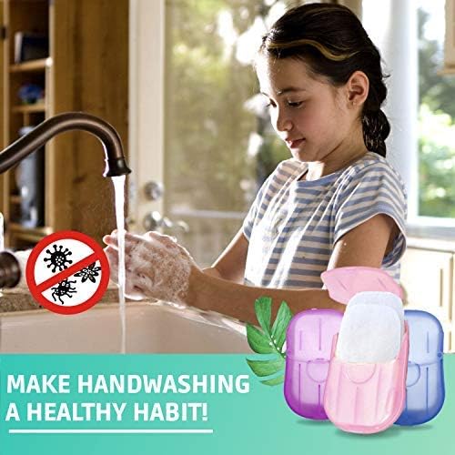 QIK-LABS 120pc Paper Soap Sheets, Soap Paper Sheets, Portable Soap Sheets, Portable Hand Washing Paper, Paper Soap Sheets, Soap Paper for Travel, Hand Soap Tablets,Travel Soap,Soluble