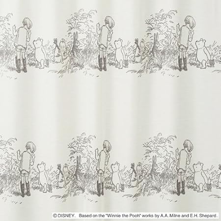 Amazon 日本製 Disney プーさん レースカーテン プー シークレット M 1103 Be 1枚入り 住之江 100 133cm レースカーテン オンライン通販
