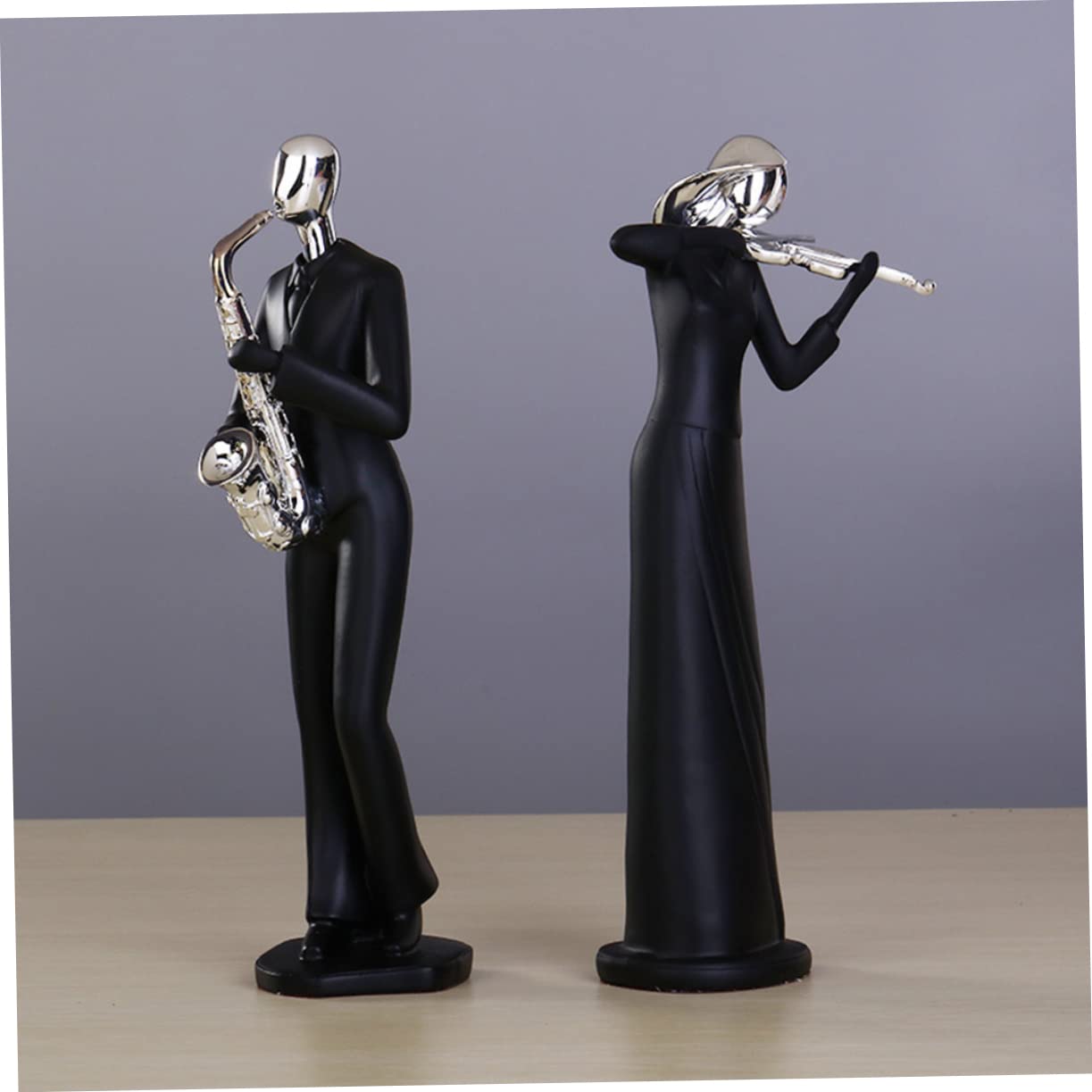 CLISPEED Figurina Musicale Personaggio in Resina Nera 1 Pezzo
