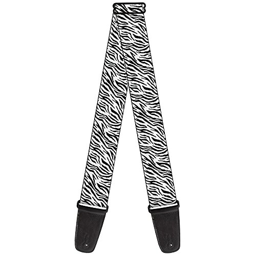Buckle-down Sangle de guitare – Zebra 2 Blanc – 5,1 cm de large – 29–137,2 cm de long - Les Beatles, Paul McCartney, John Lennon, RIngo Starr, George Harrison Buckle-down Sangle de guitare – Zebra 2 Blanc – 5,1 cm de large – 29–137,2 cm de long