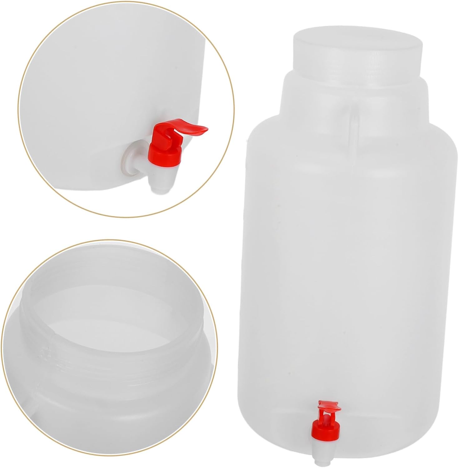 SOLUSTRE Plastic Water Dispenser with Spigot Leakproof Lab Reagent Storage Bottle Observation Design for Easy Monitoring Laboratory Use